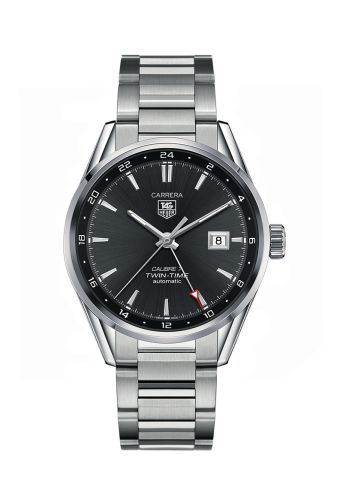 TAG Heuer Calibre 7 Twin Time Stainless Steel / Grey / Bracelet